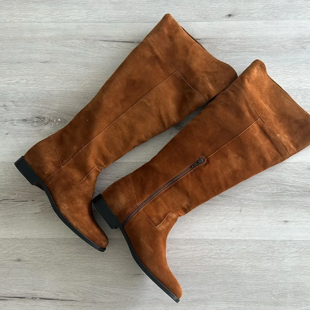 Fillies and Boots Mora Suede Cognac US 9.5 NWT IN‎ BOX